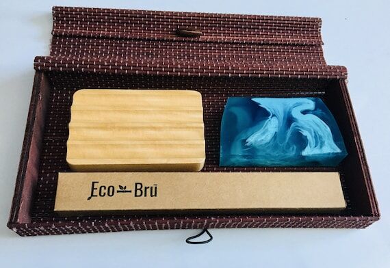 Sustainable Bathroom Bundle; handmade shaving...