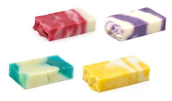 3 handcrafted olive oil soap bars; SLS and pa...