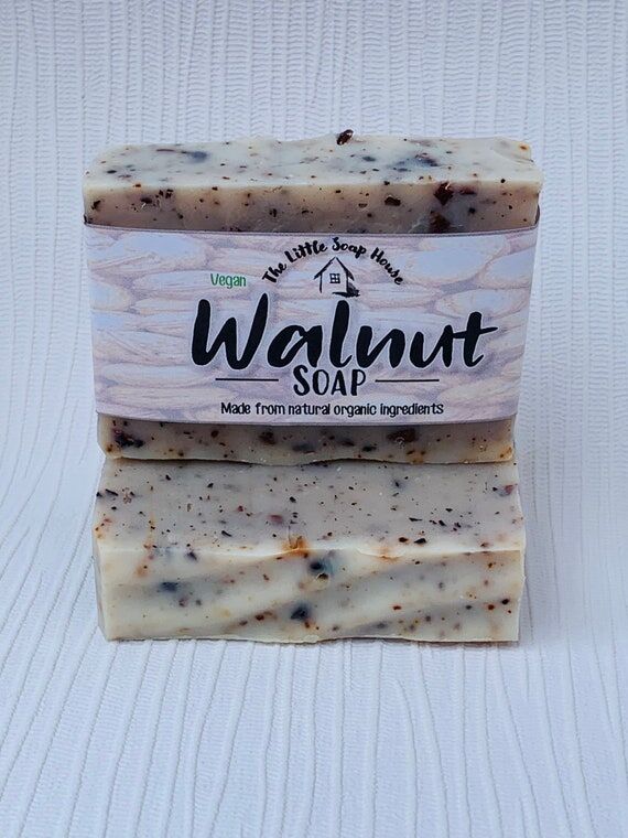 Walnut Exfoliating Soap Bar, Organic Homemade...