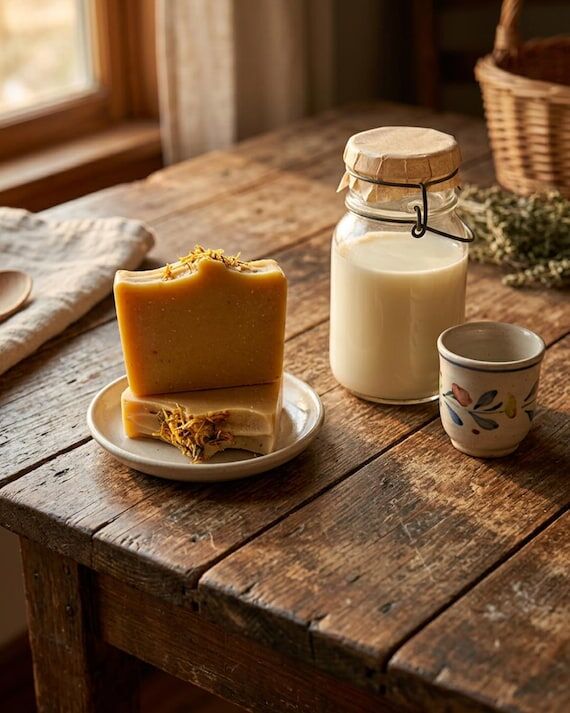 Handmade Raw Goat Milk Soap, Sensitive Skin, ...
