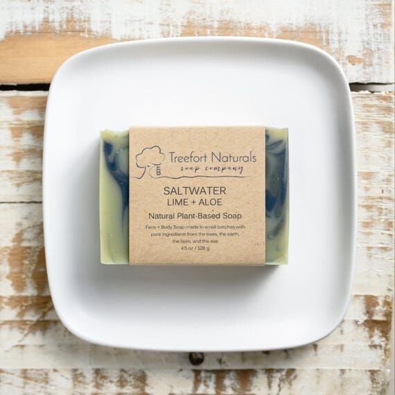 Saltwater Lime + Aloe Soap, natural plant-bas...