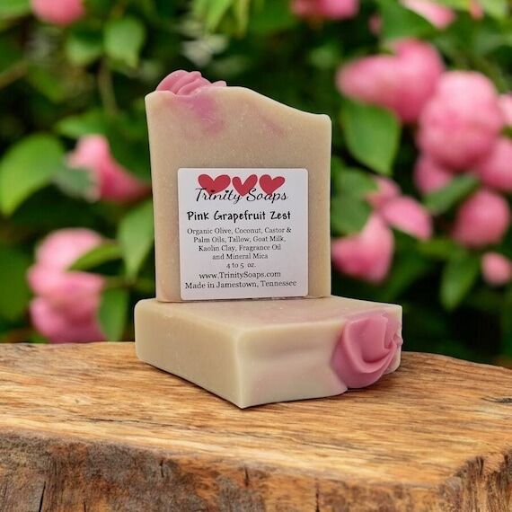 Grapefruit Zest Goat Milk & Tallow Soap Bar, ...