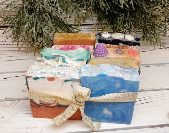 10 Unlabeled Organic Soap Bars. Overstock Var...