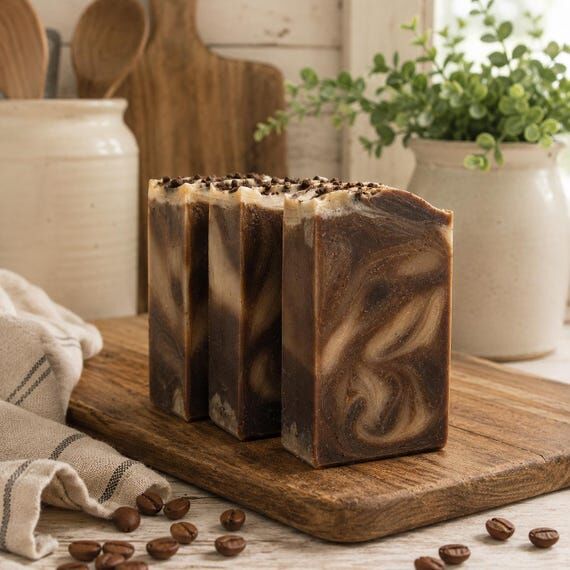 Hazelnut Coffee Scrub Soap for Gardeners and ...