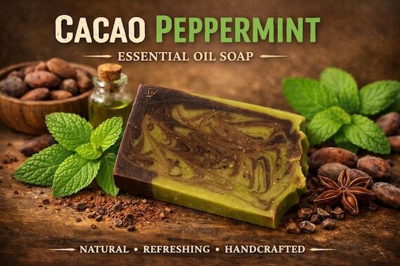 Cacao Peppermint | Handmade Soap Bar | Invigo...