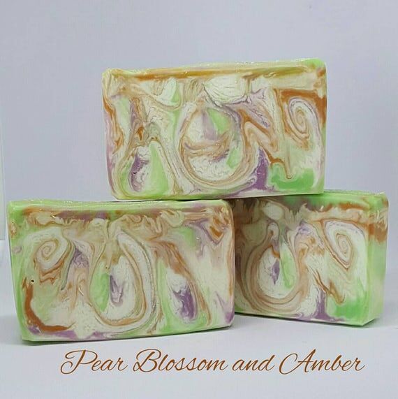 Pear Blossom and Amber Handcrafted Soap...