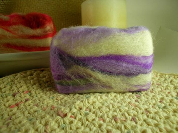 Felted Goat Milk Soap Bar Handmade Exfoliatin...