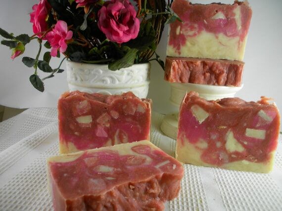 Roses Goat Milk Soap: Handmade Artisan Shea B...