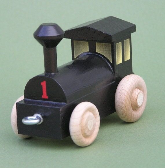 Wooden Toy Train Steam Switch Engine...