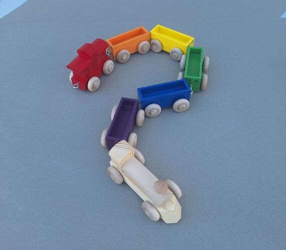 Wooden Toy Train The Rainbow Train...