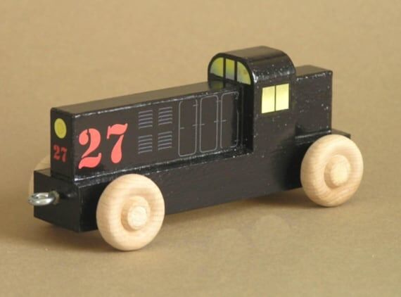 Wooden Toy Train Diesel Switch Engine...