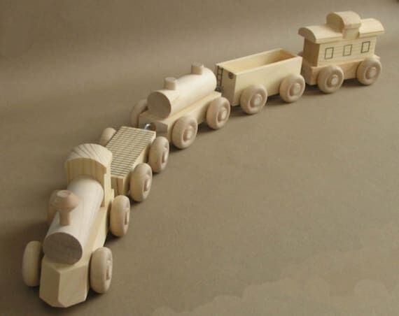 Wooden Toy Train. The "No Paint" S...