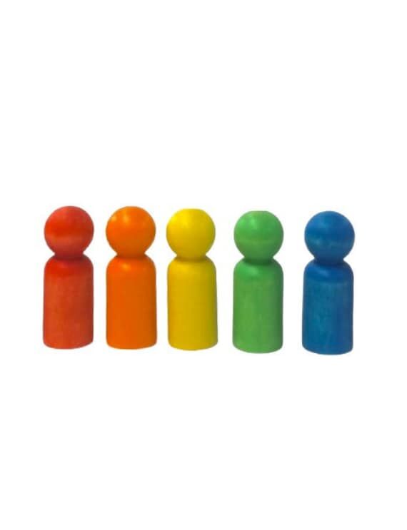 Little people painted peg dolls 5pc...