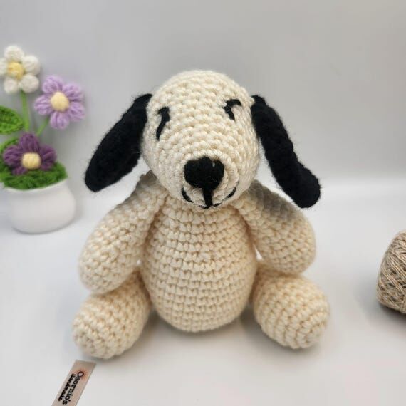 Crochet Dog Amigurumi Plush Toy, Handmade Pup...