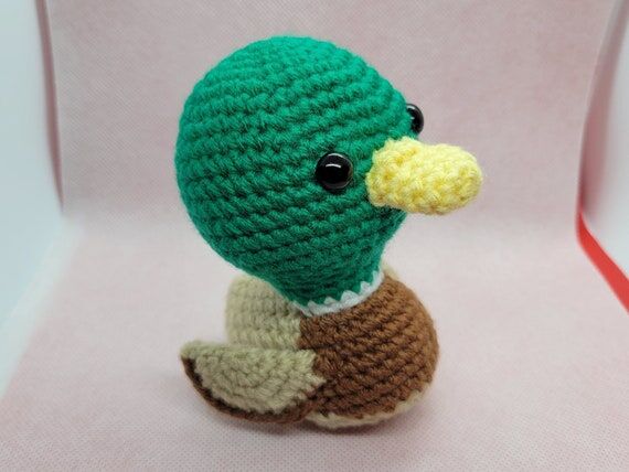 Mallard Duck Stuffed Animal Plushie, Handmade...
