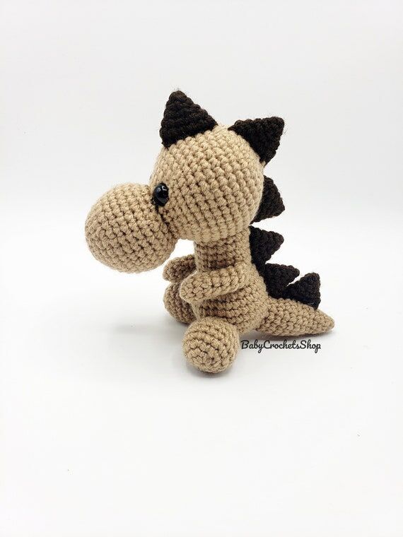 Crochet Dinosaur Toy, Handmade Dino Gift, Bab...