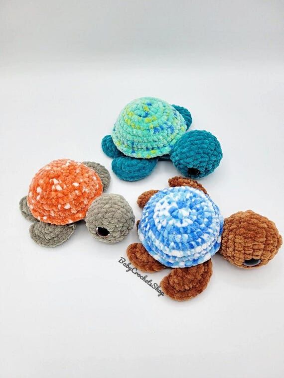 Crochet Turtle Plushie: Handmade Cuddle Toy, ...
