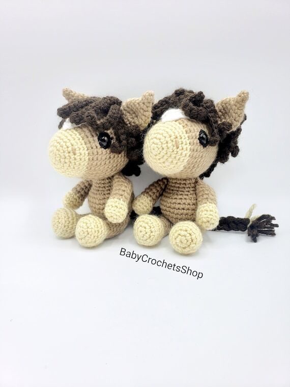 Handmade Crochet Horse Stuffed Animal: Nurser...