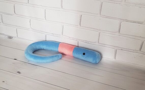 Custom plush toy Large Earthworm, Toy made fr...