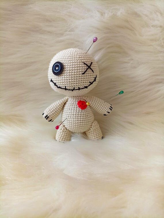 Crochet Voodoo Doll, Creepy Plush Pin Cushion...