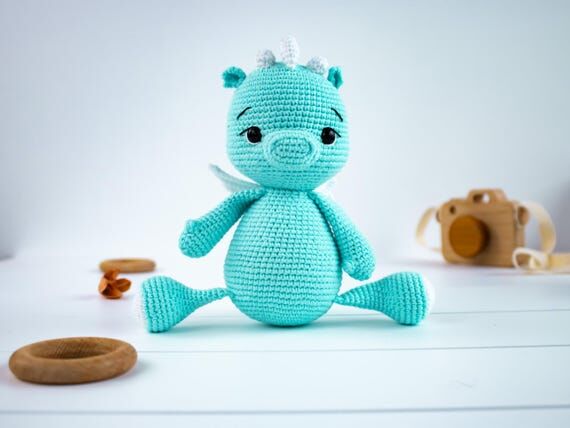 Crochet Dragon, Dragon Plushie, Dragon Plush,...