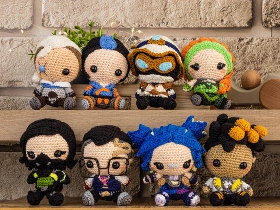 Valorant Amigurumi Crochet Dolls, Handmade Ga...