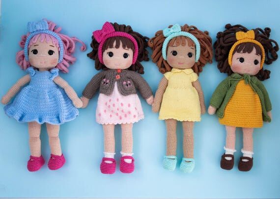 Handmade Crochet Doll with Poseable Wire Arms...