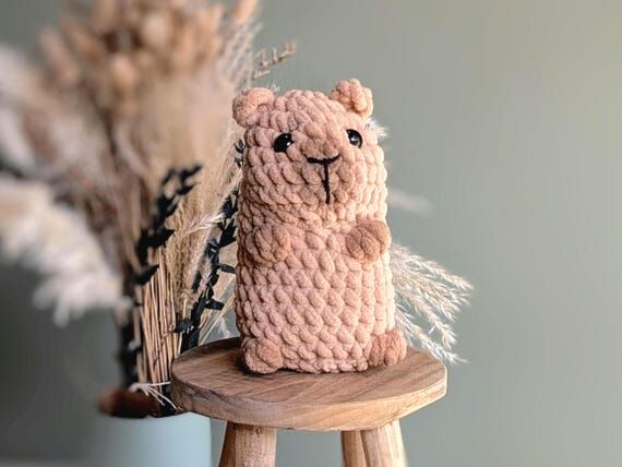 Crochet Capybara Plushie, Handmade Amigurumi ...