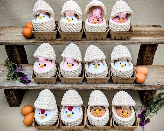Crochet Hatching Chicken in Mini Egg Carton ...