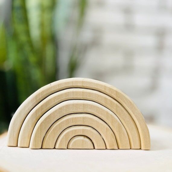 Mini Wooden Rainbow Stacker | Open Ended Play...
