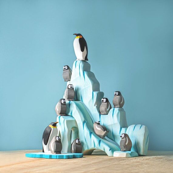Handmade Wooden Penguin Toy Set | Montessori ...