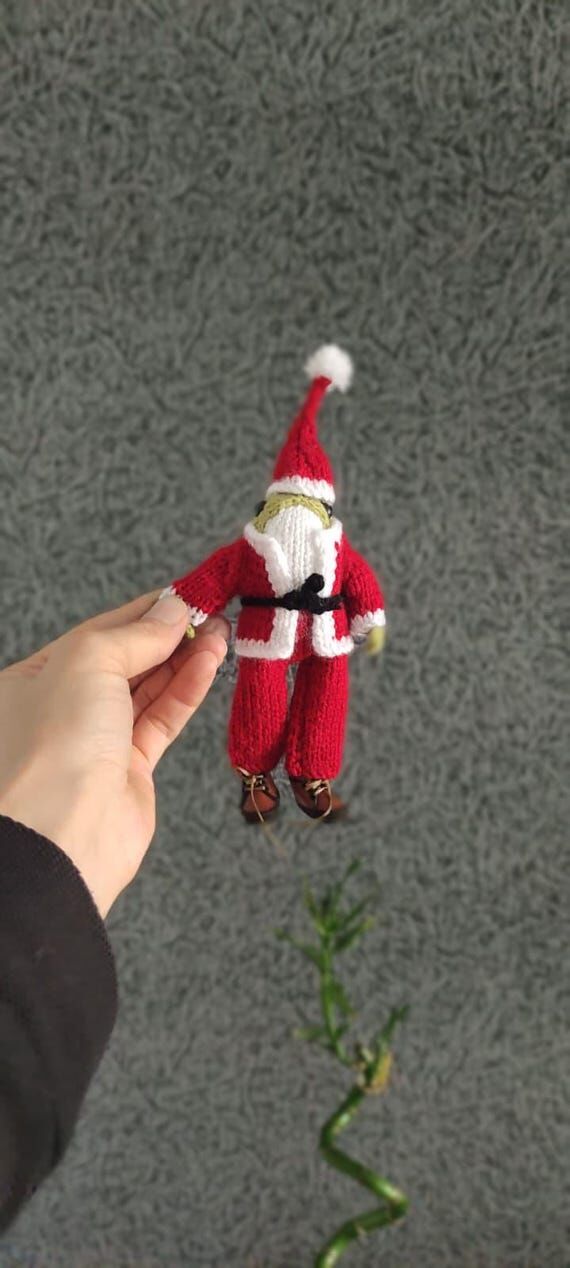 Crochet Frog Amigurumi Toy, Santa Claus Costu...
