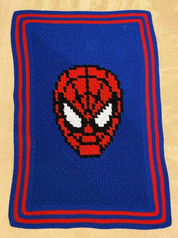 C2C Spiderman Blanket Pattern with Graph (Dig...