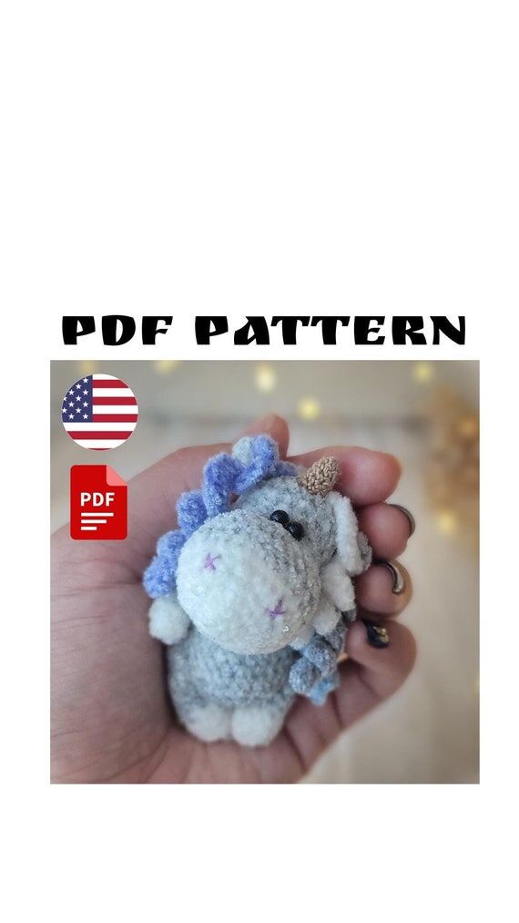 Crochet Unicorn Amigurumi Pattern, DIY Stuffe...