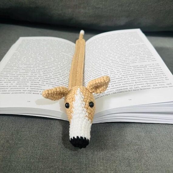 Greyhound Bookmark, Dog Bookmark - Handmade G...