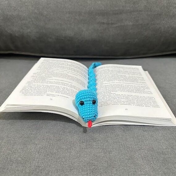 Snake Bookmark, Handmade bookmark, book love...