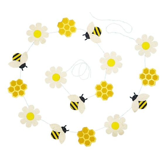 Honey Bee eco-garland/ Spring Garland/ Easter...