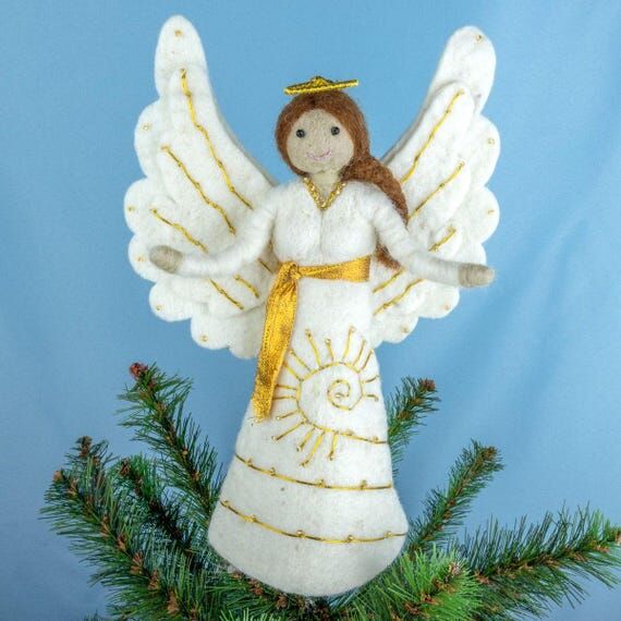 Felt Angel Tree Topper/Fair Trade Felt Tree t...