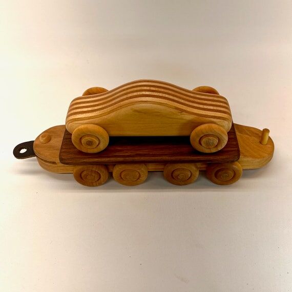 Auto Carrier Train Car: Heirloom Toy of Wisco...