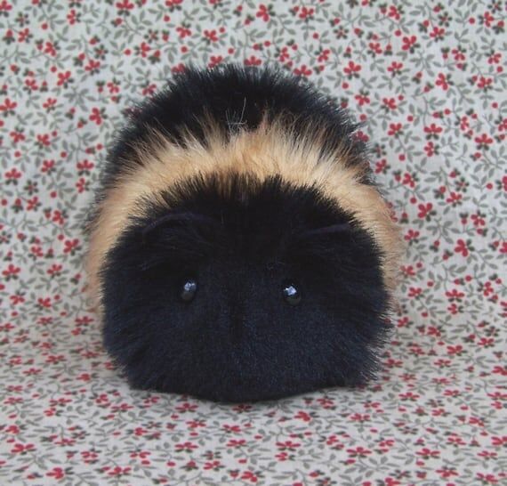 Toy Guinea Pig Handmade Hamster Plush Black a...