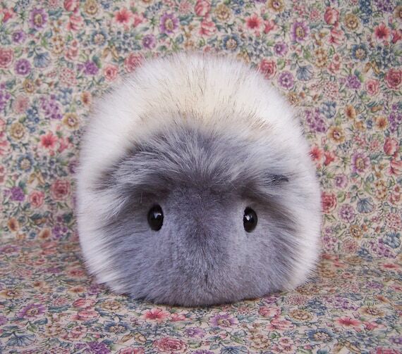Gray and Cream Toy Guinea Pig Handmade Hamste...