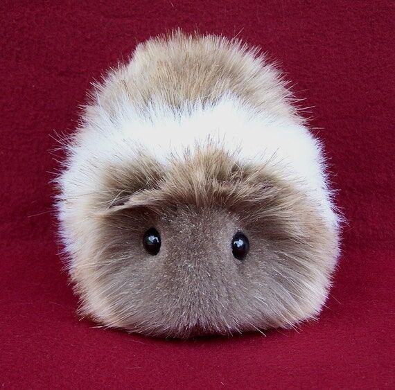Handmade Toy Guinea Pig Hamster Brown and Whi...