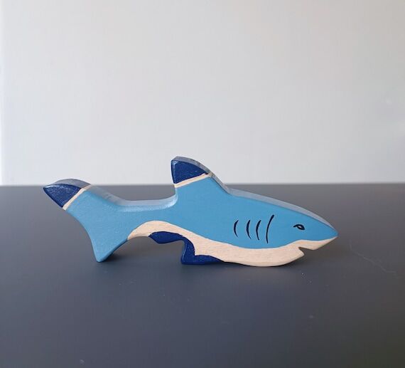 Wooden Figure Shark , Wooden Sea Animals Toys...