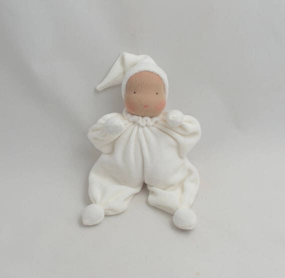 8" Tan Skin Waldorf Baby Doll: Soft Ratt...