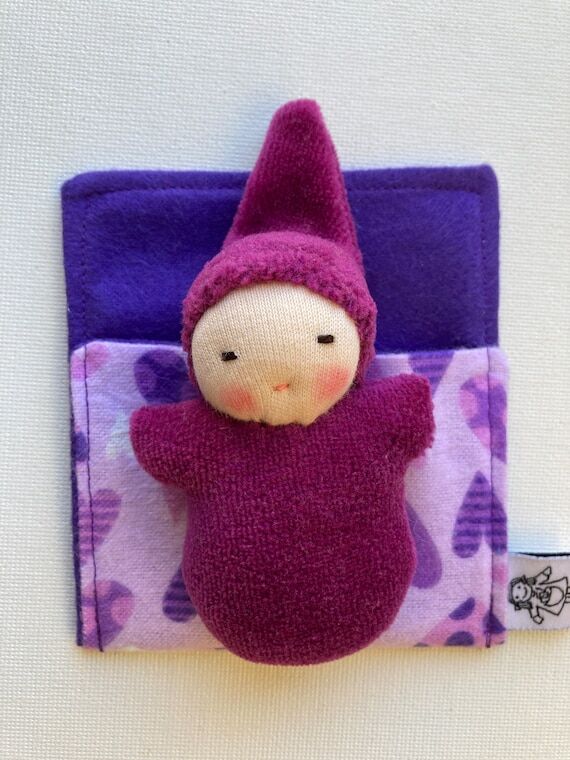 Small Waldorf Doll // Purple Cuddle Baby for ...