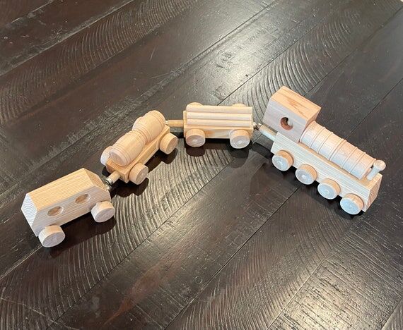 Mini Wooden Train Toy, Choo Choo Train Toy, I...