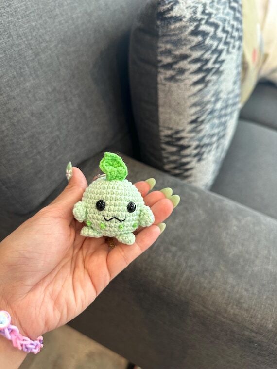 Handmade Crochet Pokemon Plush Keychain, Amig...