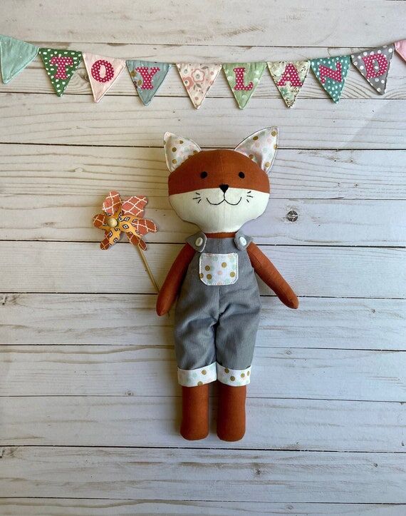 Handmade Heirloom Fox Stuffed Animal: Cotton ...