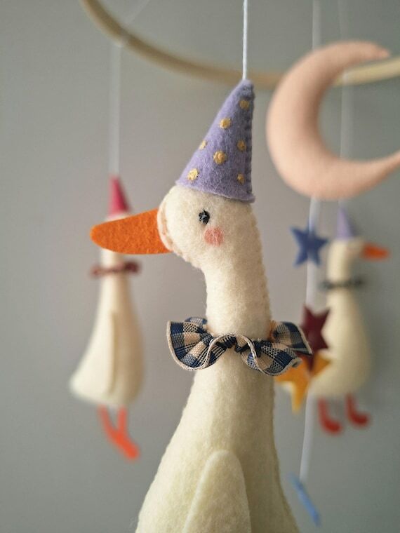 Felt Goose Baby Mobile – Vintage Circus Nu...