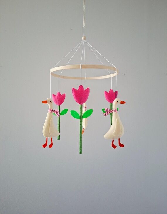 Flover Baby Mobile - Goose & Botanical Nurser...